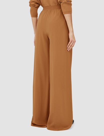 JOSEPH Fashion Women Hulin Crepe de Soie Silk Trousers Clay