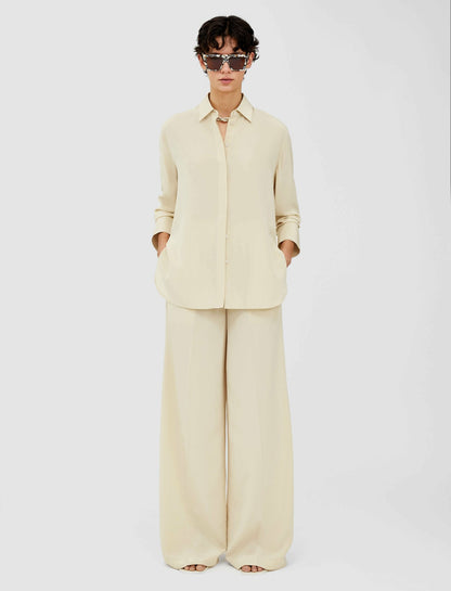 JOSEPH Fashion Women Hulin Crepe de Soie Silk Trousers Safari
