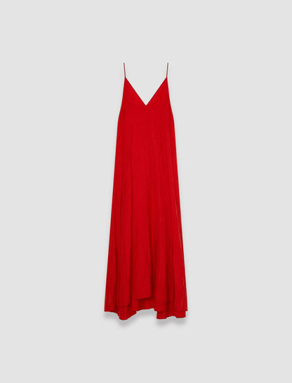 JOSEPH Fashion Women Habotai Silk Daniele Dress Crimson
