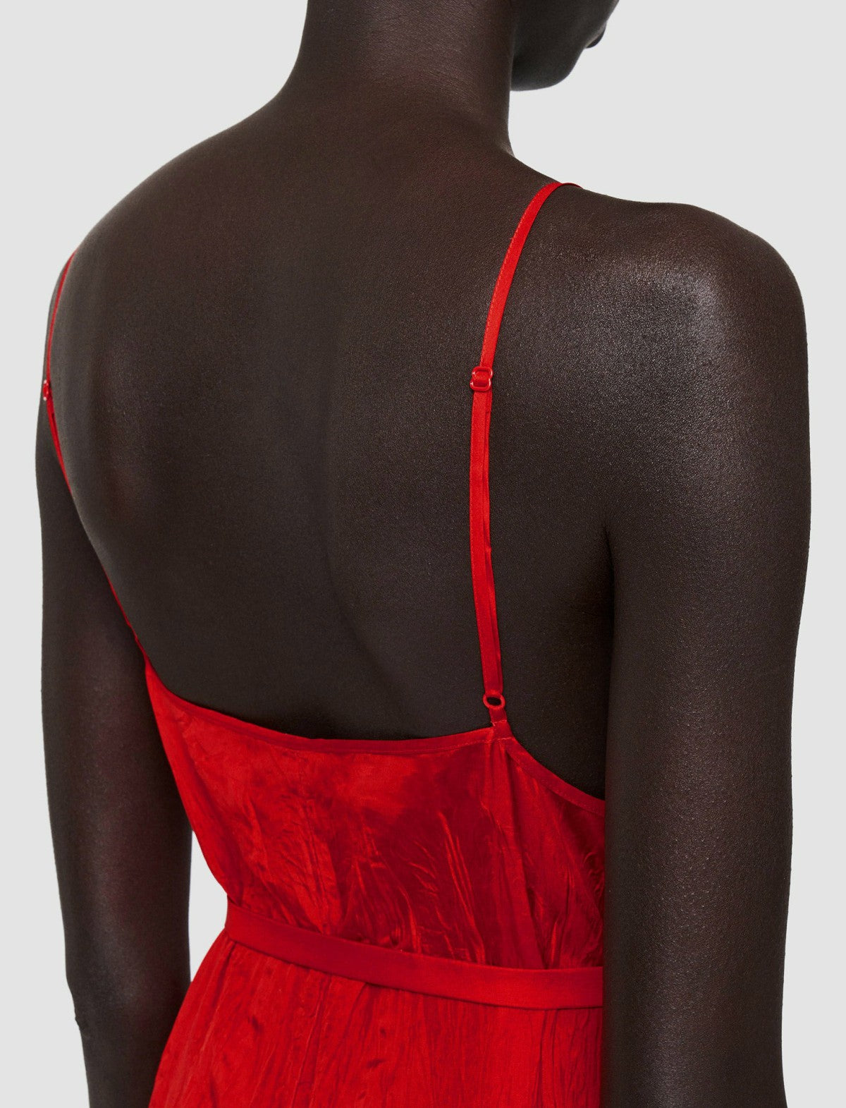 JOSEPH Fashion Women Habotai Silk Daniele Dress Crimson