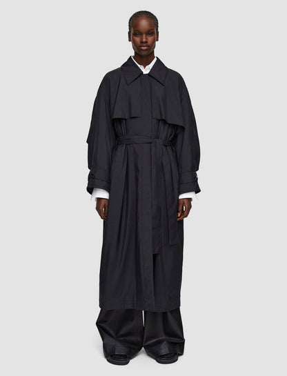 JOSEPH Fashion Women Silky Quilting Clovis Coat Black