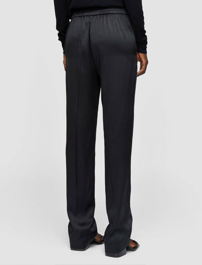 JOSEPH Fashion Women Tova Silk Satin Trousers Black