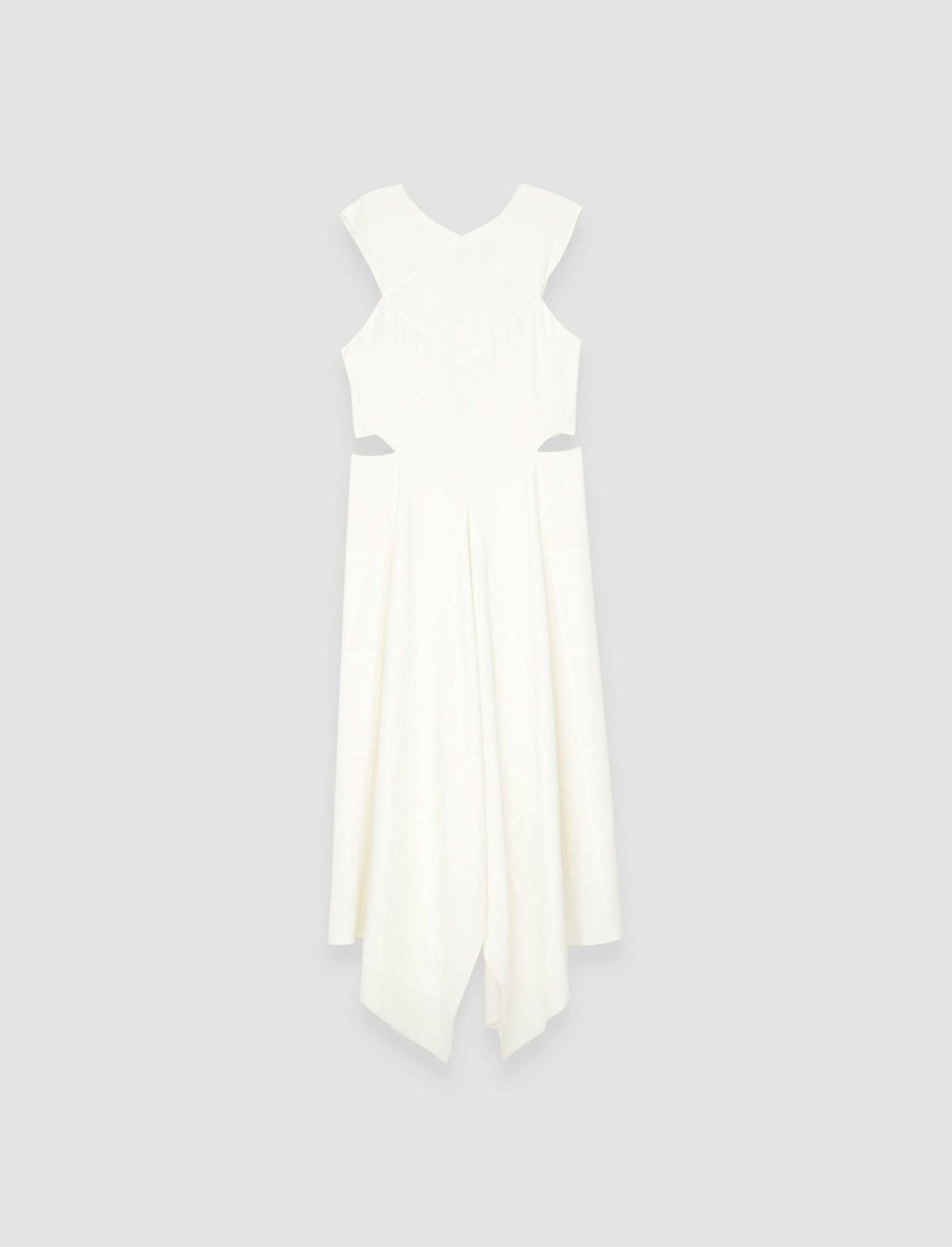 JOSEPH Fashion Women Silky Vichy Danube Dress Ivory