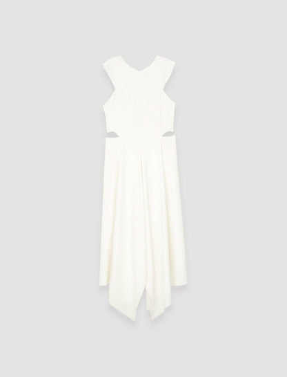 JOSEPH Fashion Women Silky Vichy Danube Dress Ivory