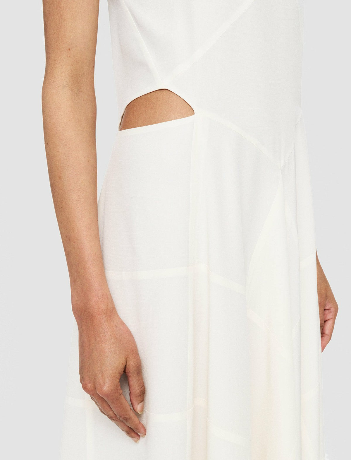 JOSEPH Fashion Women Silky Vichy Danube Dress Ivory