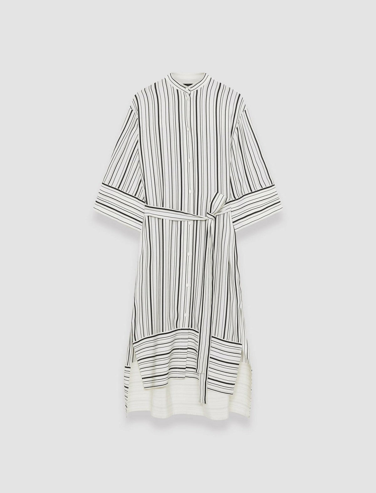 JOSEPH Fashion Women Silk Animation Darius Dress Oyster White/ Black