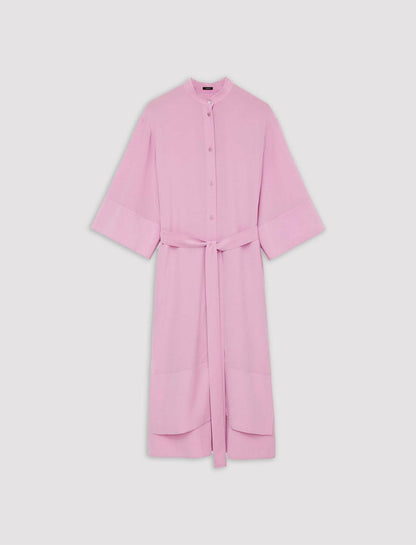 JOSEPH Fashion Women Darius Crepe de Soie Silk Dress Begonia Pink