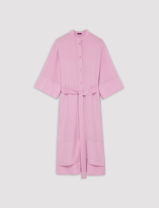 JOSEPH Fashion Women Darius Crepe de Soie Silk Dress Begonia Pink