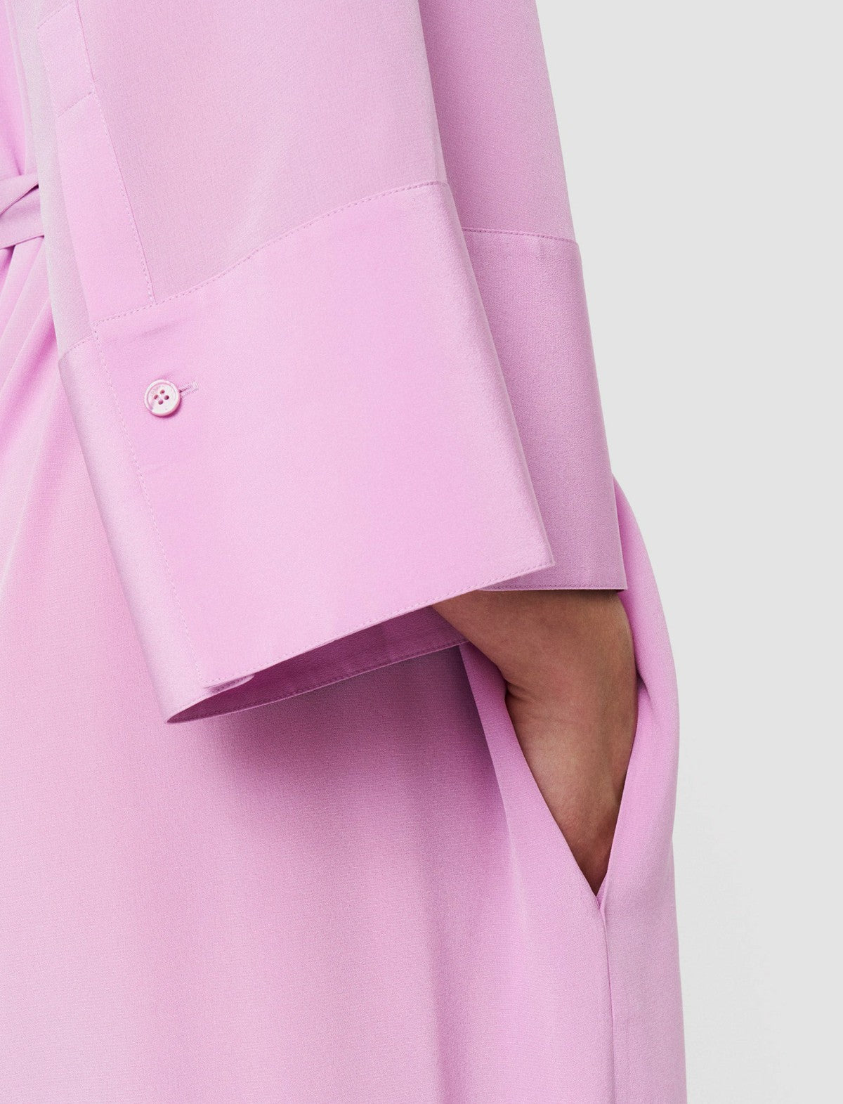 JOSEPH Fashion Women Darius Crepe de Soie Silk Dress Begonia Pink