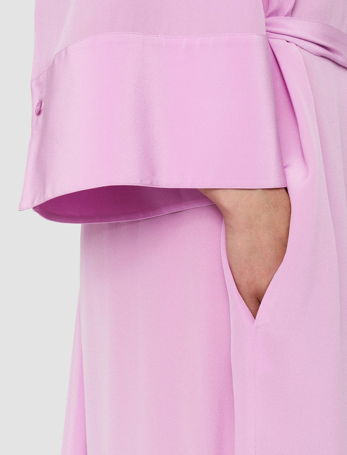JOSEPH Fashion Women Darius Crepe de Soie Silk Dress Begonia Pink