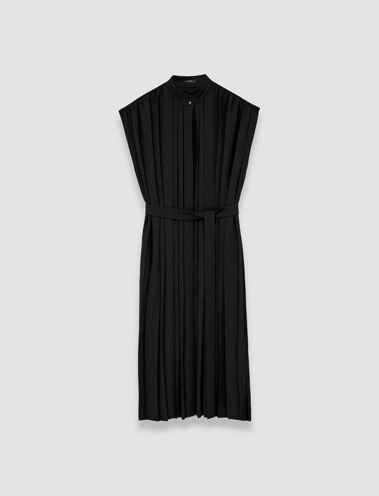 JOSEPH Fashion Women Davidge Airy Plissé Dress Black