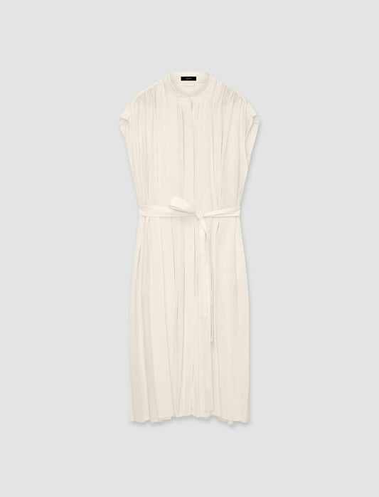 JOSEPH Fashion Women Davidge Airy Plissé Dress Papyrus