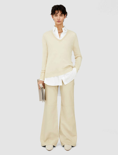 JOSEPH Fashion Women Cashair V Neck Jumper Safari