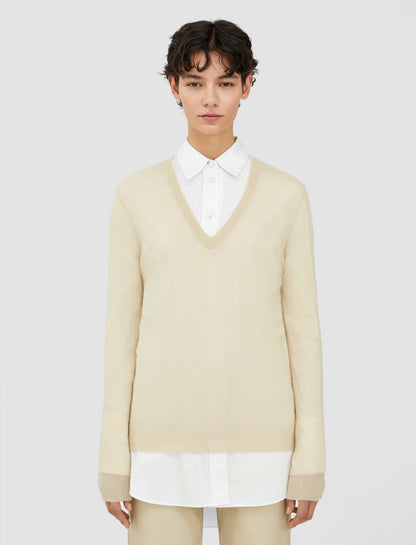 JOSEPH Fashion Women Cashair V Neck Jumper Safari