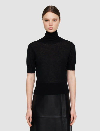 JOSEPH Fashion Women Cashair Top Black