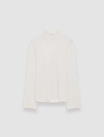 JOSEPH Fashion Women Double Face Lurex Merino Top Ivory