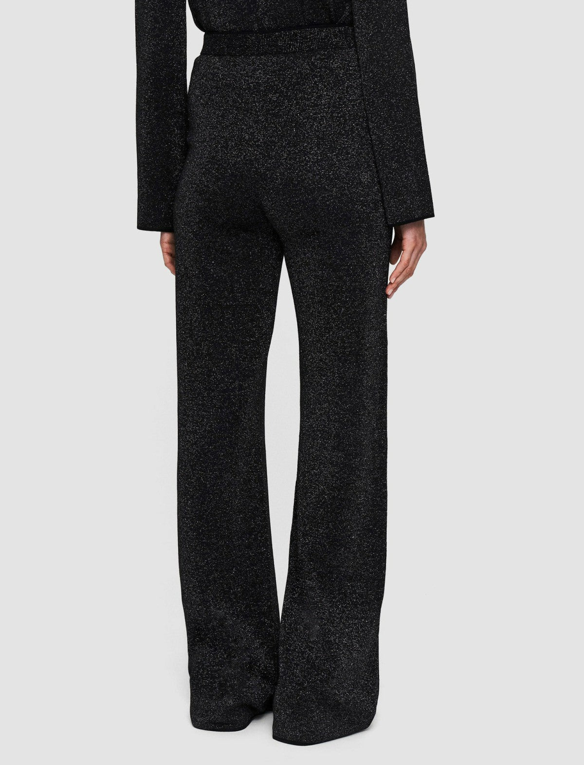 JOSEPH Fashion Women Double Face Lurex Merino Trousers Black