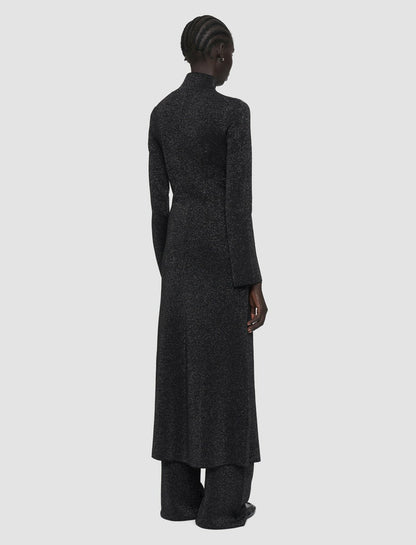 JOSEPH Fashion Women Double Face Lurex Merino Dress Black
