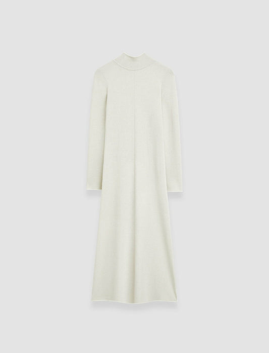 JOSEPH Fashion Women Double Face Lurex Merino Dress Ivory