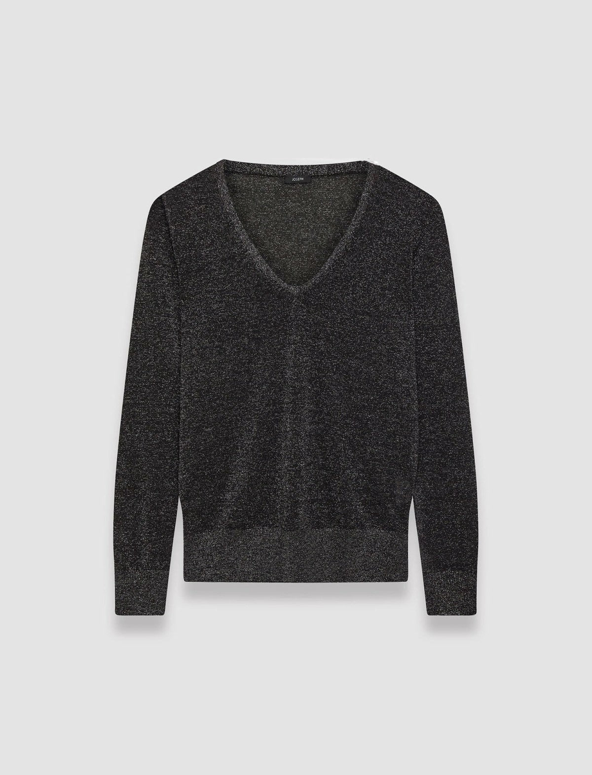 JOSEPH Fashion Women Lurex Knit V Neck Jumper Black