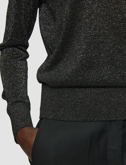 JOSEPH Fashion Women Lurex Knit V Neck Jumper Black