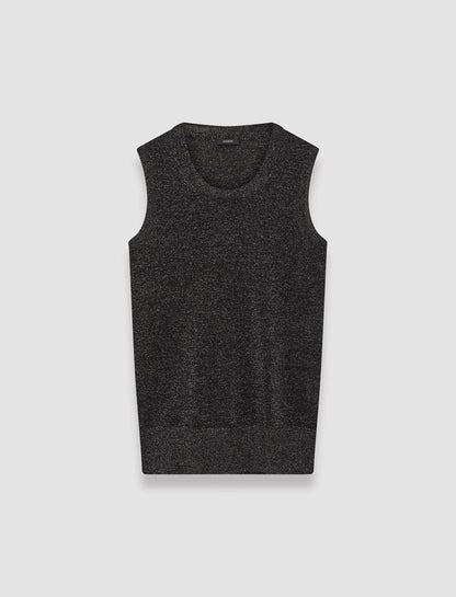 JOSEPH Fashion Women Lurex Knit Tank Top Black