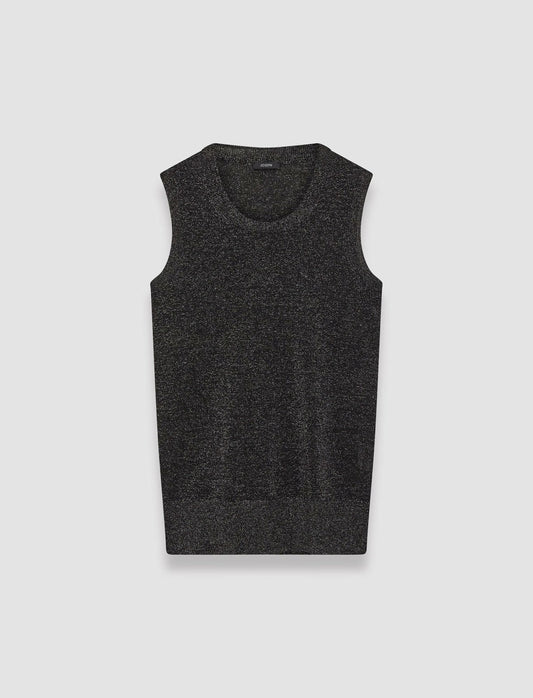 JOSEPH Fashion Women Lurex Knit Tank Top Black