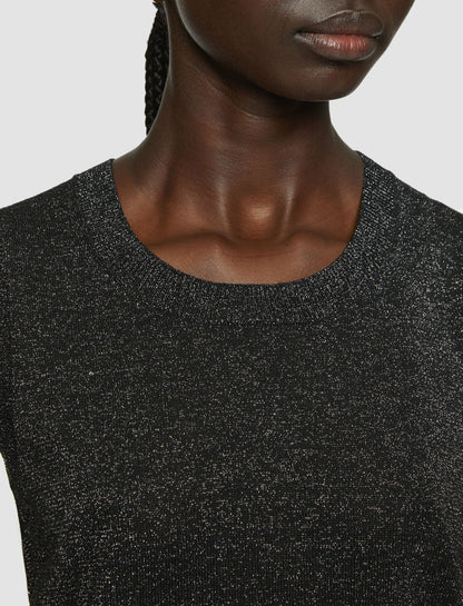 JOSEPH Fashion Women Lurex Knit Tank Top Black