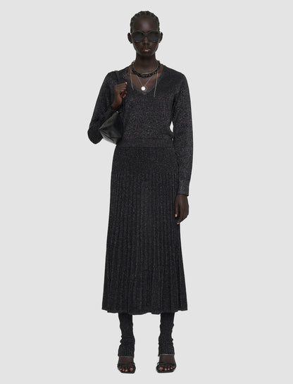 JOSEPH Fashion Women Lurex Knit Skirt Black