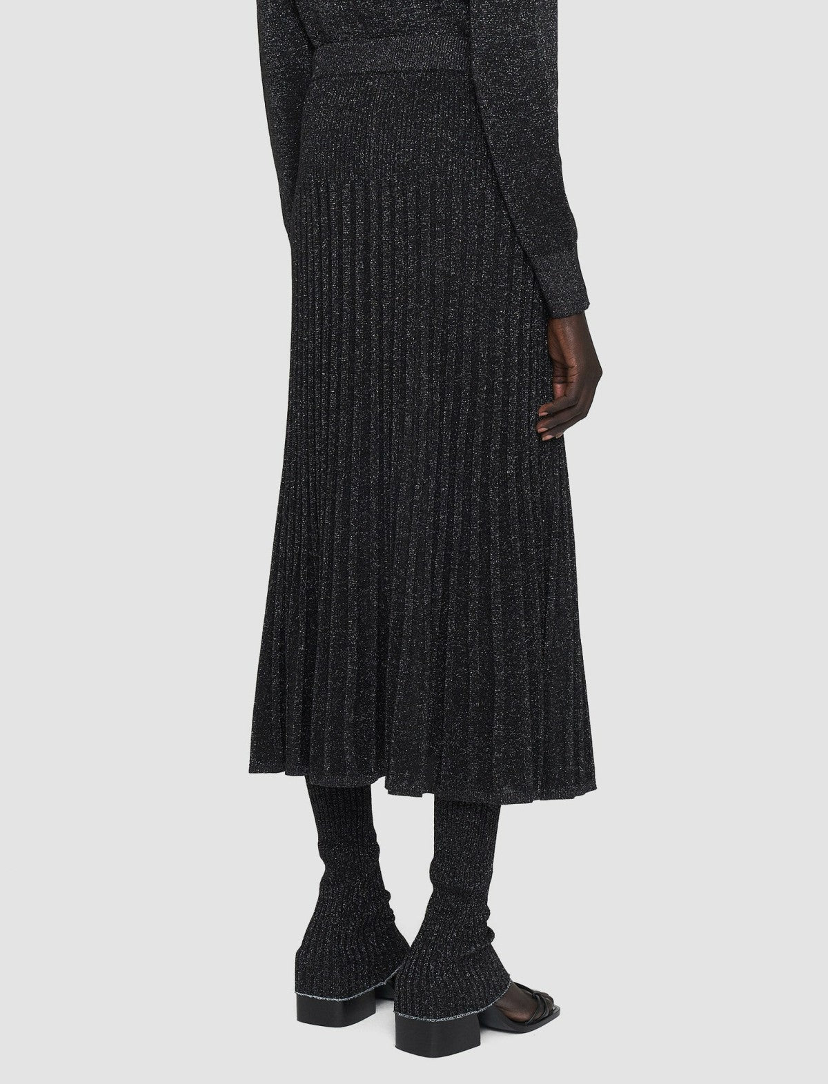 JOSEPH Fashion Women Lurex Knit Skirt Black