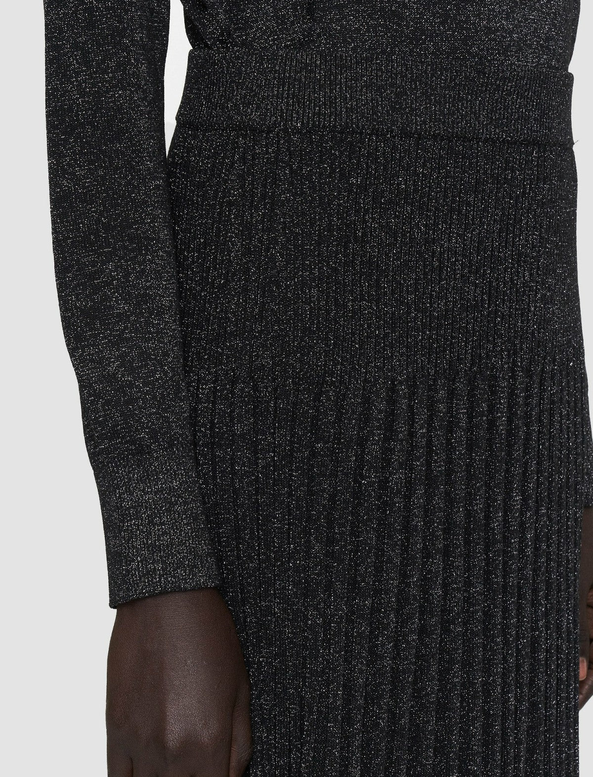 JOSEPH Fashion Women Lurex Knit Skirt Black