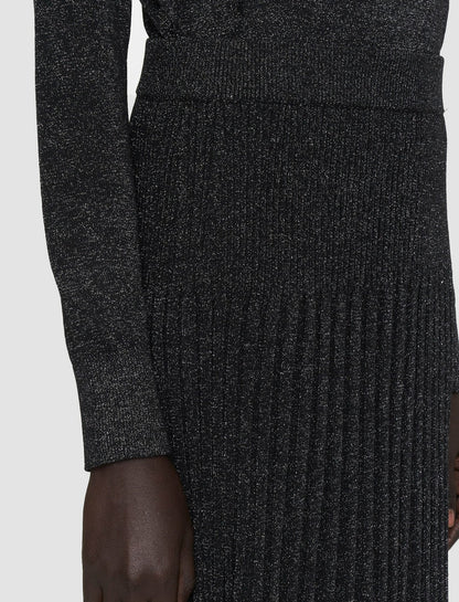 JOSEPH Fashion Women Lurex Knit Skirt Black