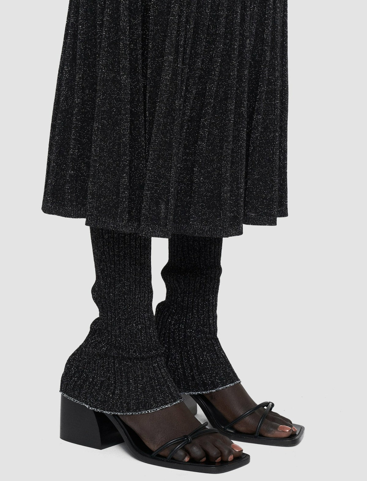 JOSEPH Fashion Women Lurex Knit Skirt Black