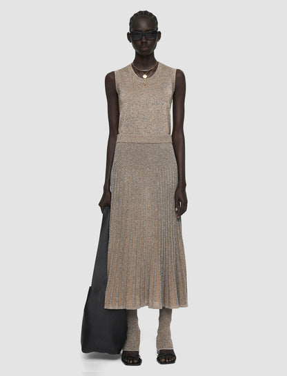 JOSEPH Fashion Women Lurex Knit Skirt Metallic Spark