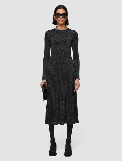 JOSEPH Fashion Women Lurex Knit Dress Black