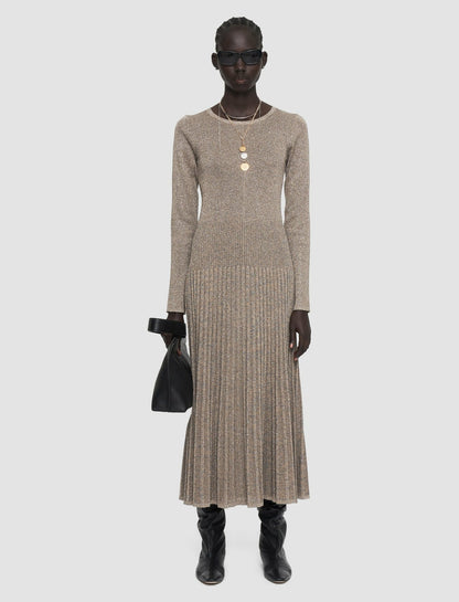 JOSEPH Fashion Women Lurex Knit Dress Metallic Spark