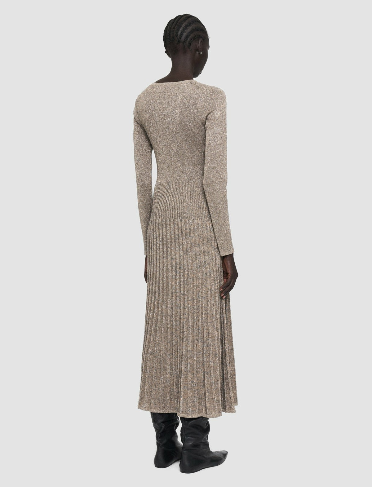 JOSEPH Fashion Women Lurex Knit Dress Metallic Spark