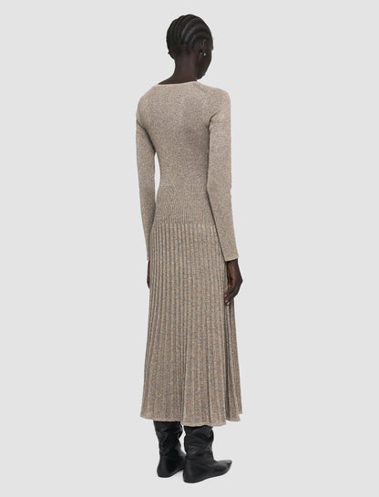 JOSEPH Fashion Women Lurex Knit Dress Metallic Spark