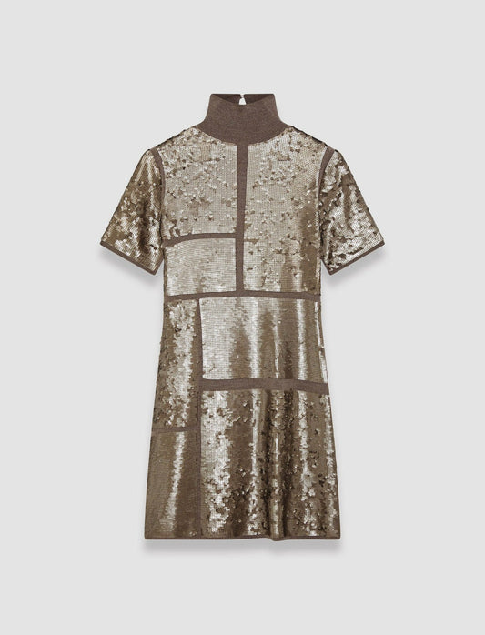 JOSEPH Fashion Women Sequins Knit Dress Spark
