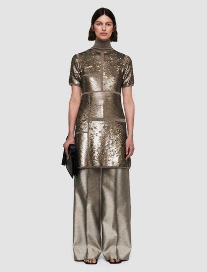 JOSEPH Fashion Women Sequins Knit Dress Spark