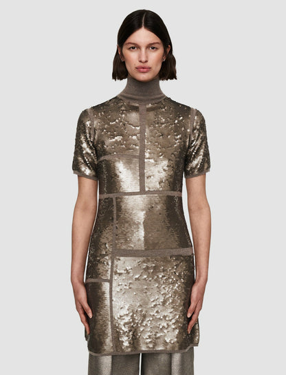 JOSEPH Fashion Women Sequins Knit Dress Spark