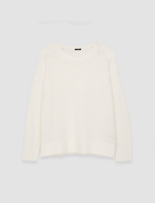 JOSEPH Fashion Women Open Cashmere Round Neck Jumper Ivory