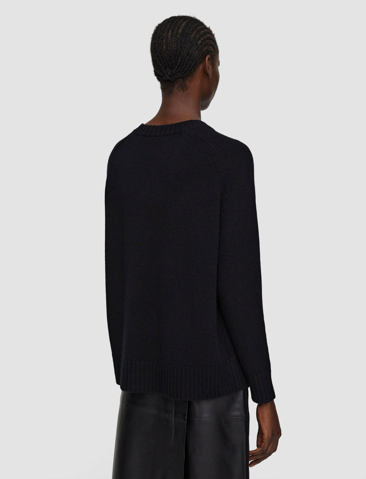 JOSEPH Fashion Women Open Cashmere V Neck Jumper Black