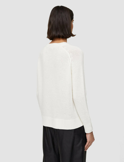 JOSEPH Fashion Women Open Cashmere V Neck Jumper Ivory