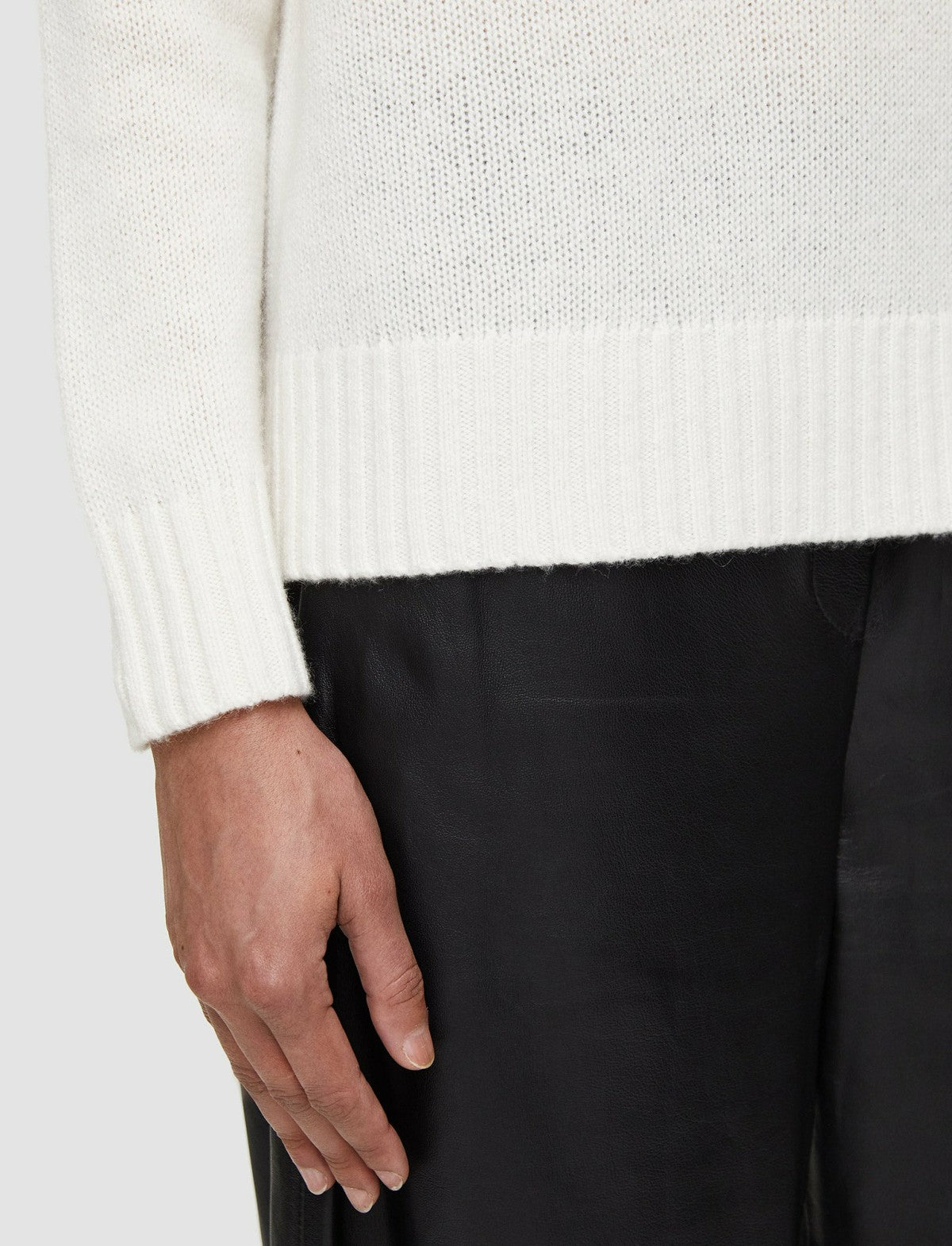 JOSEPH Fashion Women Open Cashmere V Neck Jumper Ivory