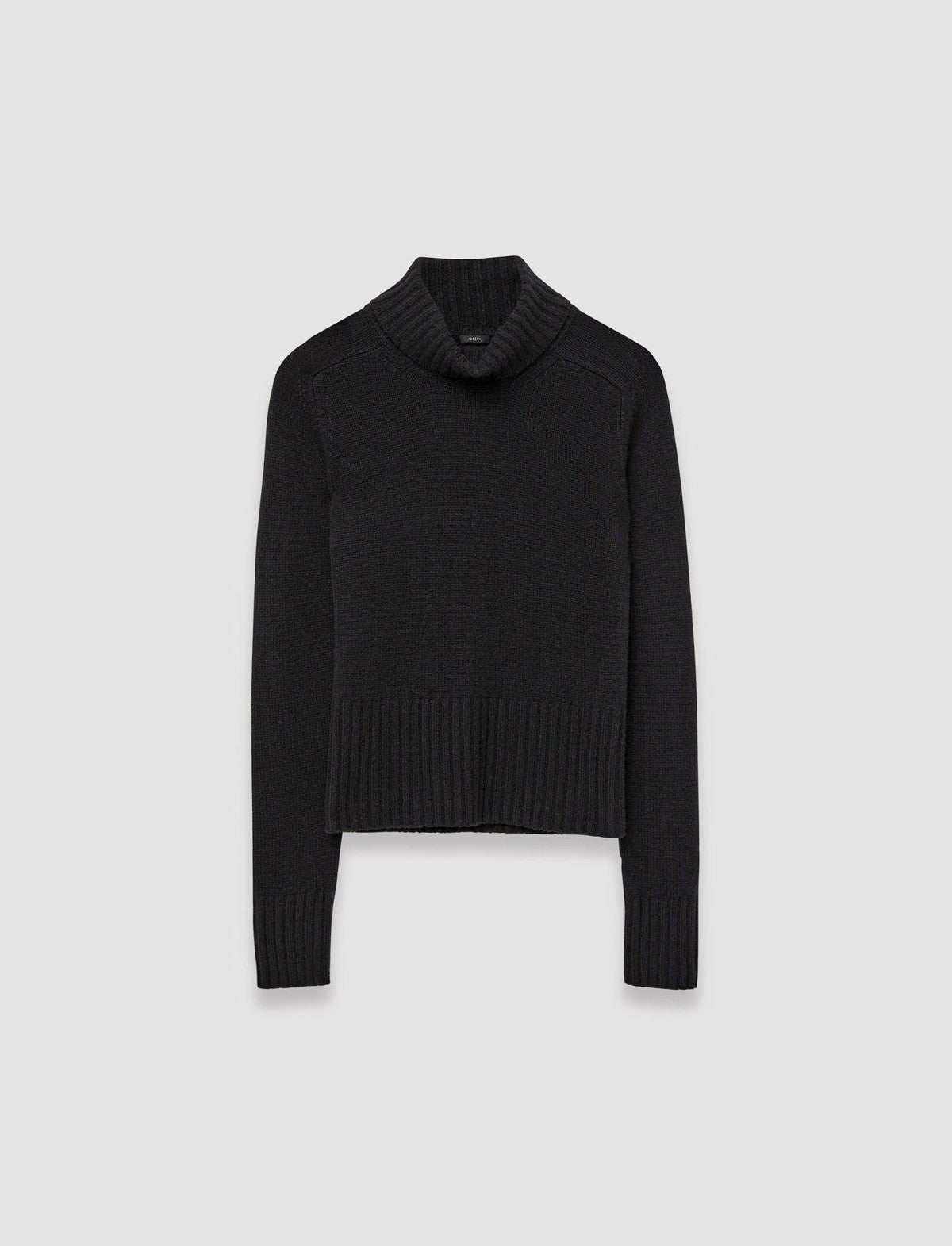 JOSEPH Fashion Women Open Cashmere High Neck Jumper Black