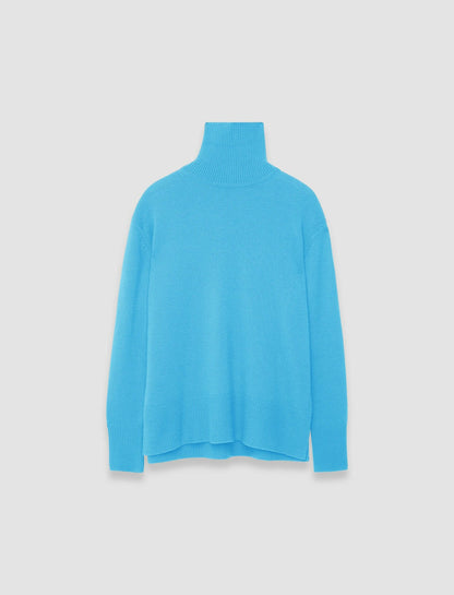 JOSEPH Fashion Women Pure Cashmere High Neck Jumper Dark Arctic