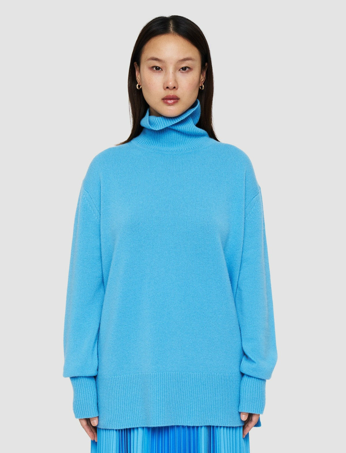 JOSEPH Fashion Women Pure Cashmere High Neck Jumper Dark Arctic