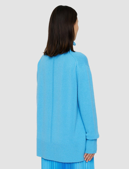 JOSEPH Fashion Women Pure Cashmere High Neck Jumper Dark Arctic