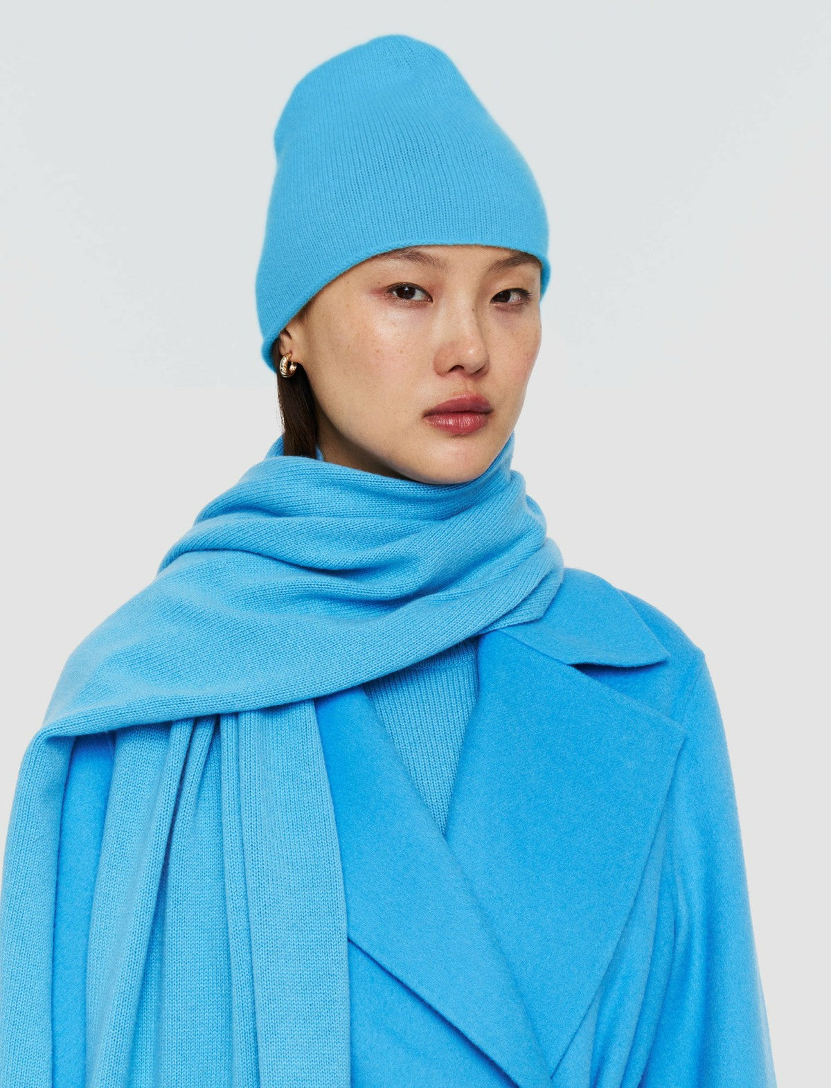 JOSEPH Fashion Women Pure Cashmere Hat Dark Arctic